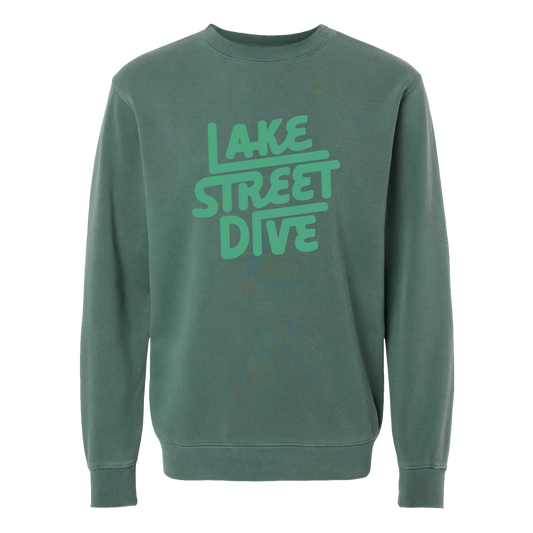 Green Logo Crewneck Sweat Shirt