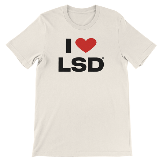 Natural I Heart LSD Tee
