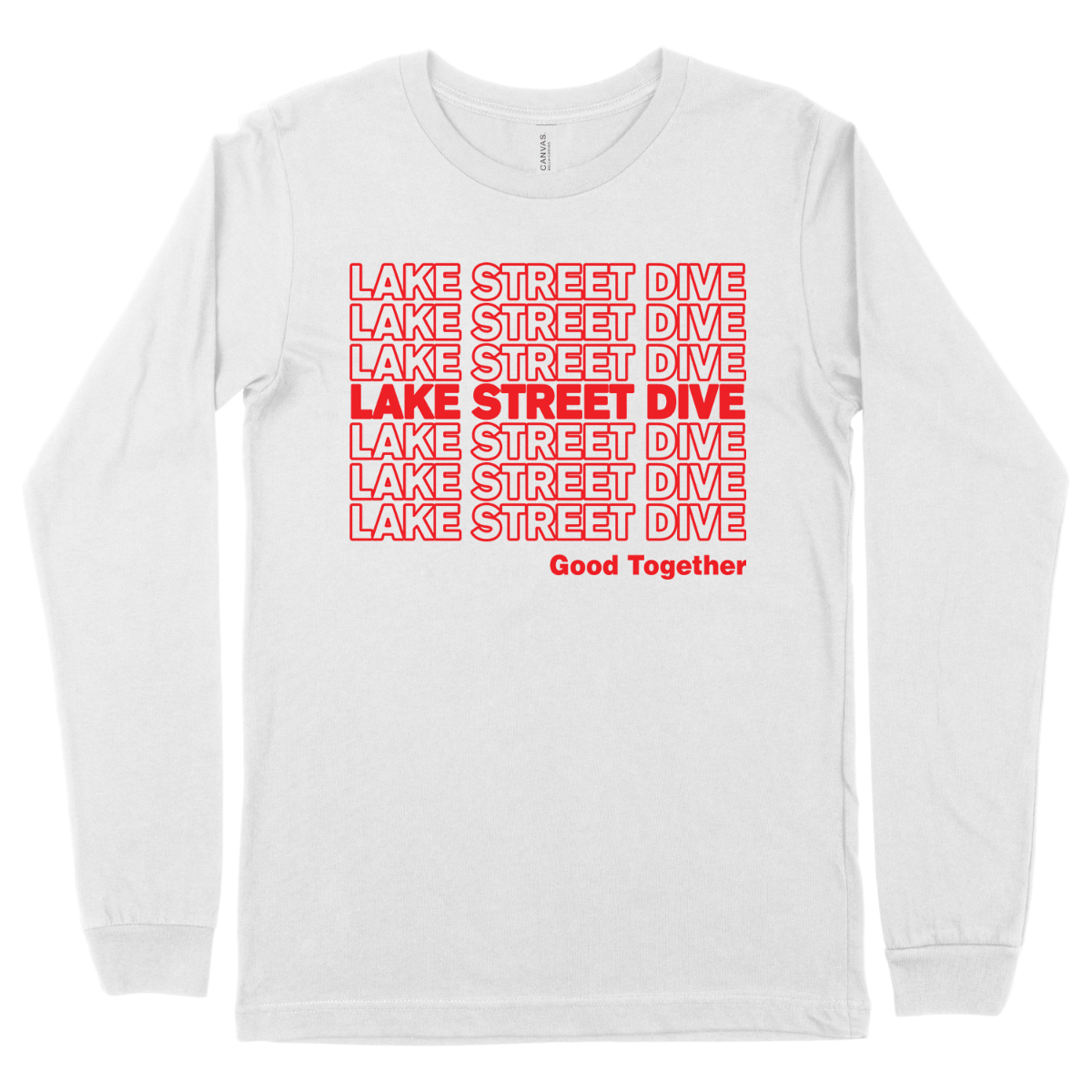 White Repeating Logo Long Sleeve